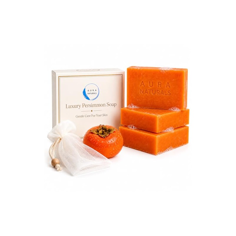 Persimmon Soap 3 Pack with Foaming Bag – Body Odor