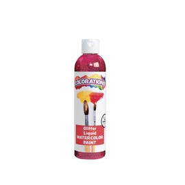 Colorations Liquid Glitter Watercolor Paint, 8 fl oz, Magenta, Non-Toxic, Painting, Kids, Craft, Hobby, Fun, Water Color, Posters, Cool Effects, Versatile, Gift