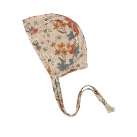 Copper Pearl Baby Bonnets: Ultra-Soft, Comfy to Wear, Tie-On Infant Sun Hat for Protection Against UV Rays, Trendy Coordinating Designs Swaddles, 3-6 Months - Eden