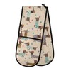susiyo Double Oven Mitts Cute Dachshunds Dogs Heat Resistant Oven