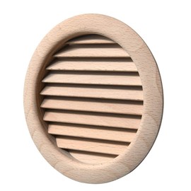 La Ventilazione LGRS125F Ventilation Grille Round Beech Wood for Installation Diameter Beech Diameter 140 mm