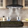 SNDOAS 30 inch Kitchen Wall-Mounted Range Hood 350CFM Touch Panel