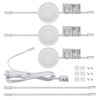 LUMILAND Wired LED Puck Lights (2.7Wx3) Plug-in Lighting Warm White