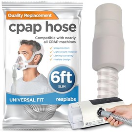 resplabs CPAP Hose Compatible with Most CPAP and BiPAP Machines - 6 Foot Slim 15mm, Gray (Pack of 1)