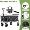 SMUG Collapsible Folding Wagon Heavy Lockable Camping Garden Cart 220/330LBS