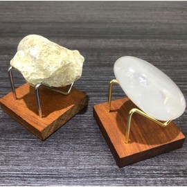 koundeneko Set of 3 Small Wooden Pedestal Easel Stand Gemstone Crystal Ball Stand Crystal Stand Tabletop Photo Frame Display Stand Bookstand Natural Stone Specimen Plate Collection Display Stand
