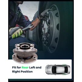 SCITOO Wheel Bearing Hub Fit 2003-2011 For XC90 5 Lugs 512273 New Rear Hub Assembly Set NO/ABS 2 Pack