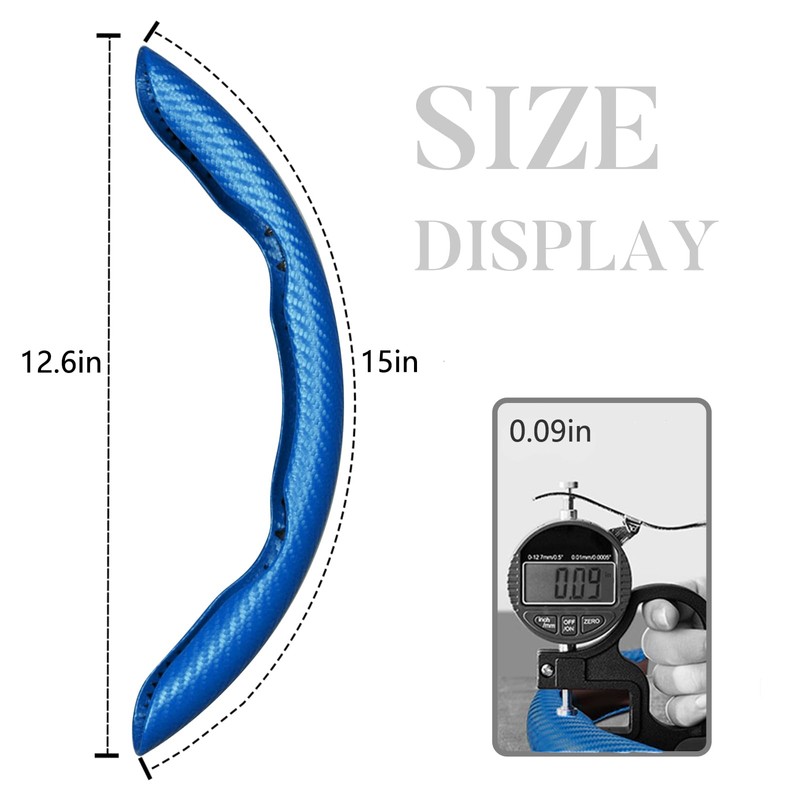 Carbon Fiber Steering Wheel Cover 3pcs Anti-Slip Car Steering Wheel