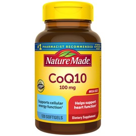 Nature Made Nature Made CoQ10 100mg, Dietary Supplement for Heart Health Support, 120 Softgels, 120 Day Supply
