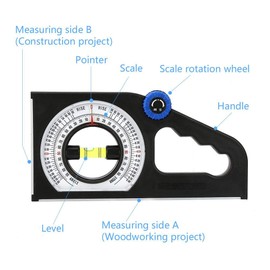 Inclinometer Universal Inclination Measuring Ruler Multifunctional Angle Measuring Device Horizontal Inclination Measurement