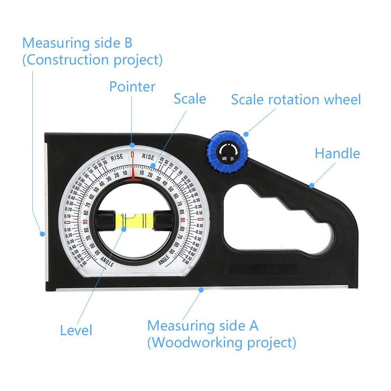 Inclinometer Universal Inclination Measuring Ruler Multifunctional Angle Measuring Device Horizontal