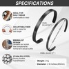 Stainless Steel Cuff Bracelet Set for Mens Women: 2Pcs Minimal