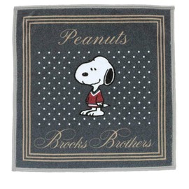 Brooks 001522-0005-01 Brothers x Peanuts Smartphone / Glasses Cleaning Cloth Handkerchief, Dot (Gray), Men's Smartphone Cleaning Cloth, Microfiber, Approx. 9.8 inches (25 cm)