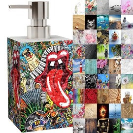 Soap Dispenser, Many Beautiful Soap Dispensers to Choose From, Stylish Design, Eye-catching for Any Bathroom (Graffiti)