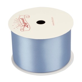 Zofrud French Blue Satin Ribbon 50mm x 9 Meters - Ideal for Crafts, Gift Wrapping, Flower Bouquet, and Weddings