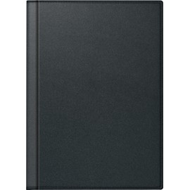 rido/idé Pocket Diary Model Perfect/Technik I (2025), 2 Pages = 1 Week, A6, 208 Pages, Leather Cover Rio, Black