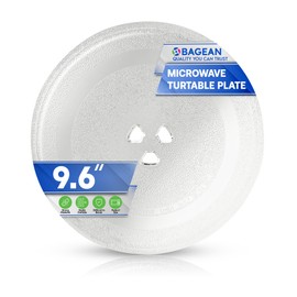 Small Microwave Plate Replacement 9.6 Inch Fits Microwave Glass Turntable From Many Brands - Perfect Fit Oven Microwave Plates Cooking Tray Replaces the Microwave Turntable Plate Round Dish 9 5/8”