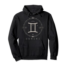 Aesthetic Gemini Zodiac Sign Astrological Stars Celestial Pullover Hoodie