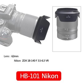 Nikon HB-101 Lens Hood Compatible with Nikon Nikkor Z DX 18-140mm f/3.5-6.3 VR Lens 62mm Protective Filter