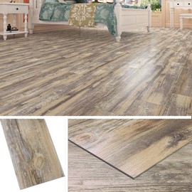 Livelynine Wood Grain Floor Tiles Peel and Stick Waterproof 36-Planks 6x36" Self Adhesive Vinyl Plank Flooring Old Wood Look Vinyl Flooring Planks Laminate Wood Flooring Basement Kitchen RV Removable