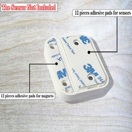 Adhesive Replacement Tape Compatible with Ring Alarm Contact Sensor & Magnets (2nd Gen)-Pack of 12 Sensor Pads & 12 Magnet Pads,Pre-Cut,No Cutting Needed Double-Sided Tape (24)