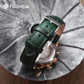 Fullmosa Watch Band, Quick Release Leather Watch Strap for Men Women, Replacement Bands Width 14mm 16mm 18mm 19mm 20mm 21mm 22mm 24mm