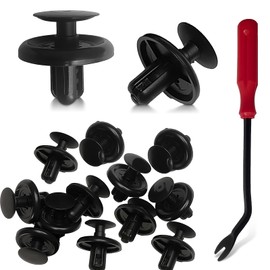 AOLYGEI 100Pcs Nylon Engine Under Cover Push-Type Retainer Clips Engine Splash Shield Fender Liner Trunk Lid Trim with Bonus Fastener Remover Compatible with Toyota Lexus 90467-07201 E70