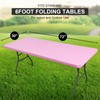 Spotjoy Rectangle Table Cloth, Elastic Fitted Flannel Backed Plastic Table