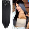 22Inch Long Straight Wavy Hair Extension 7Pcs/Set 16 Clips High