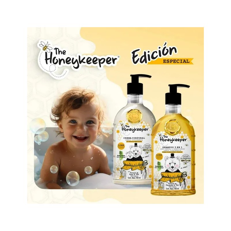 Kit The Honeykeeper Shampoo 3 En 1 Y Crema 700ml