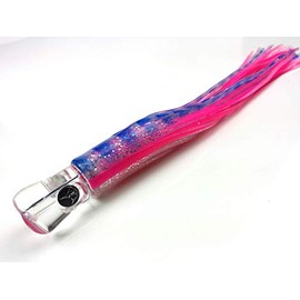 Lobo Lures Skipjack #30 Hybrid UV Ballyhoo or Regular Tuna Mahi Marlin Trolling Lure (Clear-Silver-PinkVein/Pink)