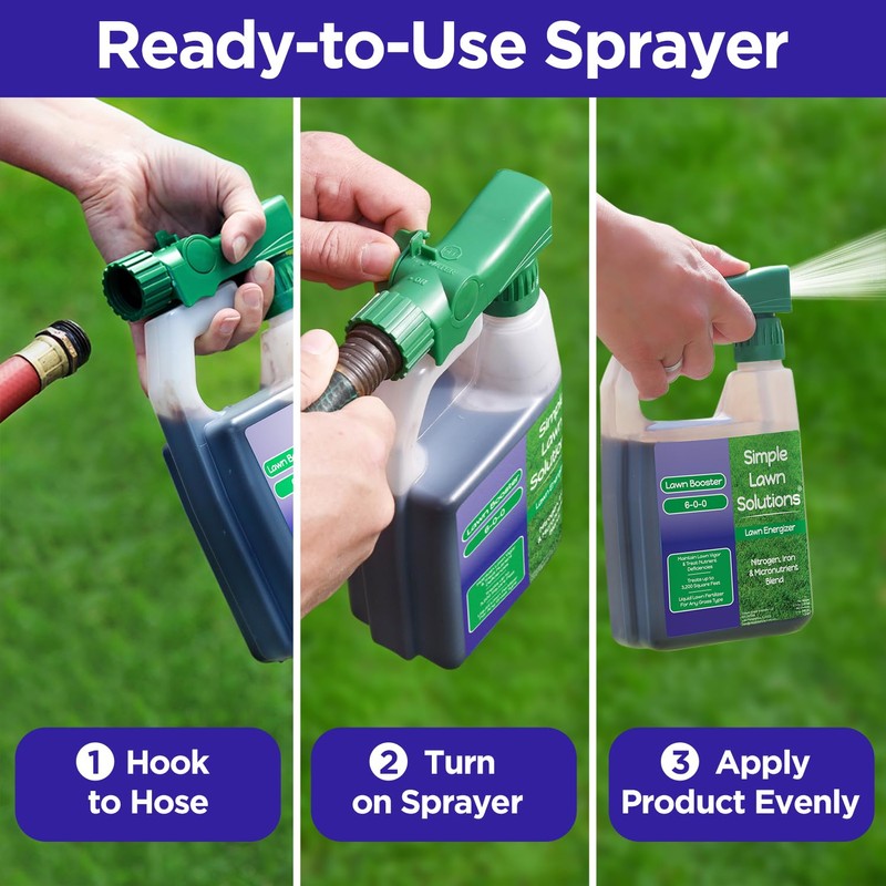 Commercial Grade Lawn Fertilizer with Iron- Liquid Fertilizer Spray- Nitrogen