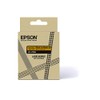 Epson LabelWorks[Matte Yellow/Black 12mm LK-4YBJ]tape compatible with LW-C410 and LW-C613