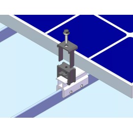 Magerack 4 End Clamp Standing Seam Metal Roof Solar Panel Module Mounting Racking Kits