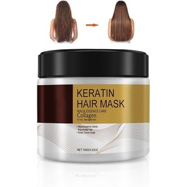 Collagen Hair Mask for Damaged Hair - Deep Repair Conditioning Argan Oil Treatment for Curly or Straight Thin Fine Hair 100ml