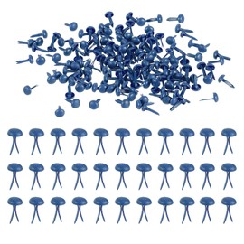 PATIKIL Paper Fasteners, 300 Pcs Mini Metal Round Head Fastener Split Pins for Craft Art Scrapbooking DIY Pins Supplies, Dark Blue 0.3"x0.18"