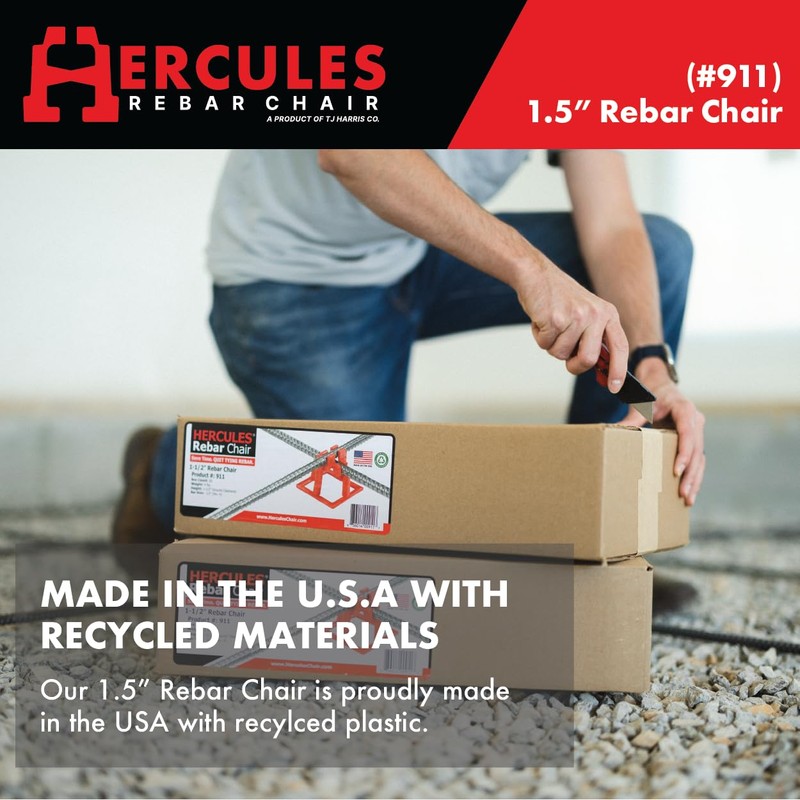 Hercules 1-1/2" Rebar Chair - (50 Count) Superior Strength &