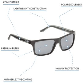 Cressi Unisex Rio Sports Sunglasses, Black/Lens Green, Uni