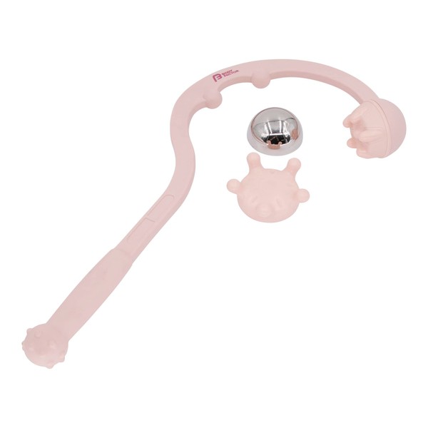 Body Factor Vibrating Self Massage Hook with Interchangeable Massage Heads for Back and Neck, Deep Tissue Massage in Lotus