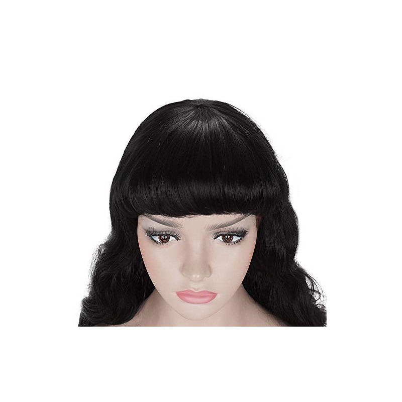 Morvally 50 - Peluca de cabello sintético ondulado natural para