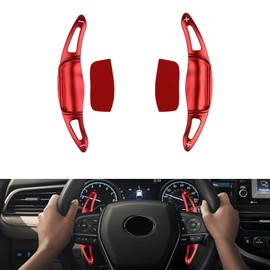 Spotrim Aluminium Paddle Shifter Extension Steering Wheel Shift Paddle Covers Accessories for Toyota Camry 2018-2026, 2019-2026 RAV4, 2019-2026 Corolla (Red)