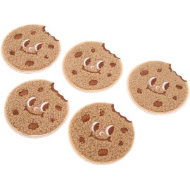 Juego de 10 Adorables Parches Bordados de Galletas, Parches Termoadhesivos de Dibujos Animados para Ropa, Vestidos, Plantas, Sombreros, Jeans, Accesorios de Bricolaje