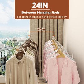 Clothes Rack Heavy Duty Clothes Rack Load 630LBs, Robust Commercial Clothing Display Rack for Heavy-Duty Applications