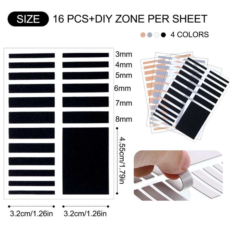 Hicarer 96 Pieces Ring Sizer for Loose Rings 8 Sizes