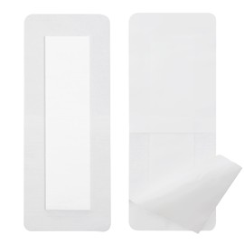 Breathable Adhesive Island Bandages Wound Dressing for Knee Replacement 4" x 10" Bordered Gauze Pad Patches Stitches Cuts Post Surgery No Glue On Center Pack of 10