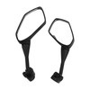 1 Pair Motorcycle Rear Mirror Adjustable Black Handlebar Side Mirror