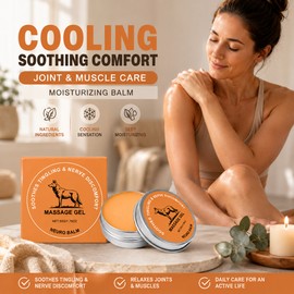 Cooling Massage Balm for Joint & Muscle Care – Herbal Magnesium Cream for Neck, Back, Knees & Legs