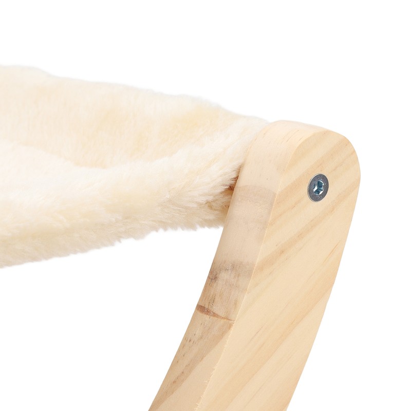 Wooden Cat Hammock Foldable Antislip Easy To Assemble Elevated Pet