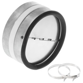 BlueXP Backflow Valve DN 100 mm Exhaust Air Insert Check Valve Galvanised Steel with Sealing Rubber Aluminium Flaps Ventilation Flap for Extractor and Ventilation Duct