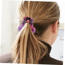 minkissy 1pc Banana Hair Clip Ponytail Fish Banana Clip Large Banana Clips Flower Hair Clip Claw Rhinestone Claw Clip Pearl Hair Pin Braided Banana Hair Claw Fishtail Beaded Miss Purple